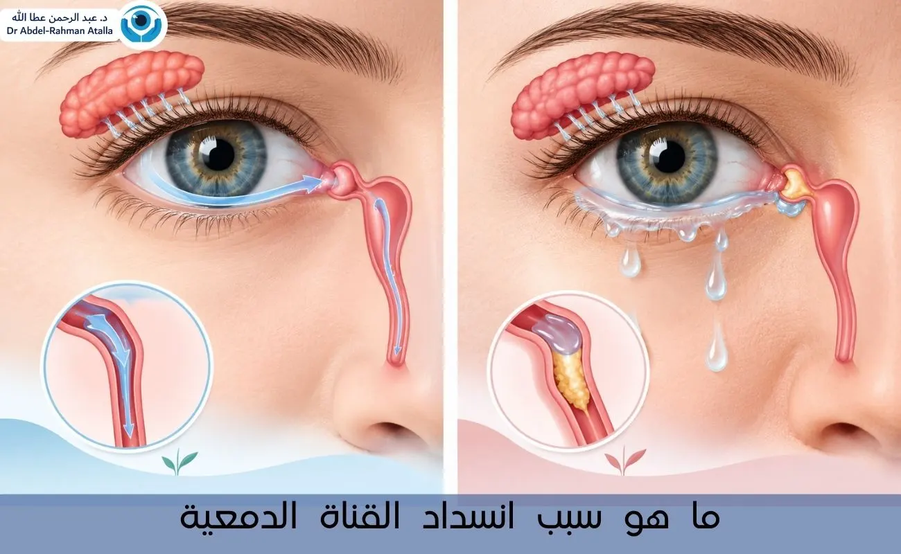 ما هو سبب انسداد القناة الدمعية